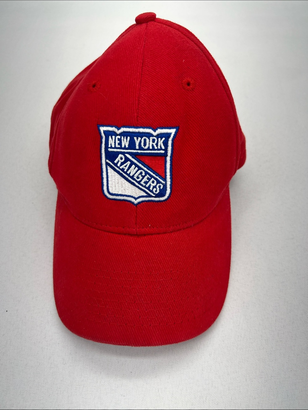 Red Baseball Cap NHL New York Rangers Reebok Sports Ice Hockey